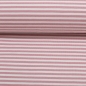 Preview: Jersey Swafing - Streifen - 3 mm - Weiß/Altrosa - Rest ca. 85 cm
